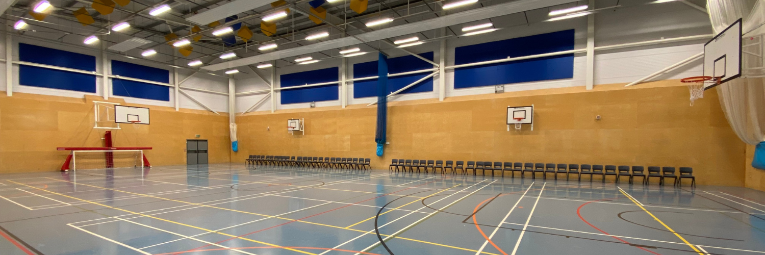 Interior photo of The Swanage Schools sports hall