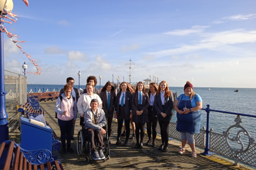 Stone carvings unveiled on Swanage Pier