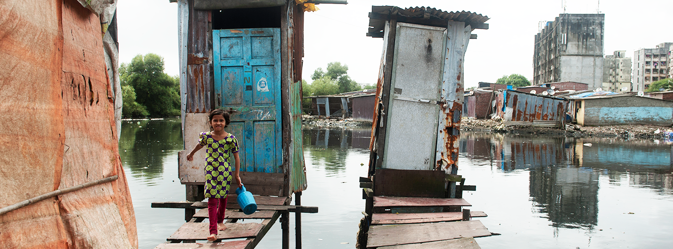 Image of outdoor makeshift toilets