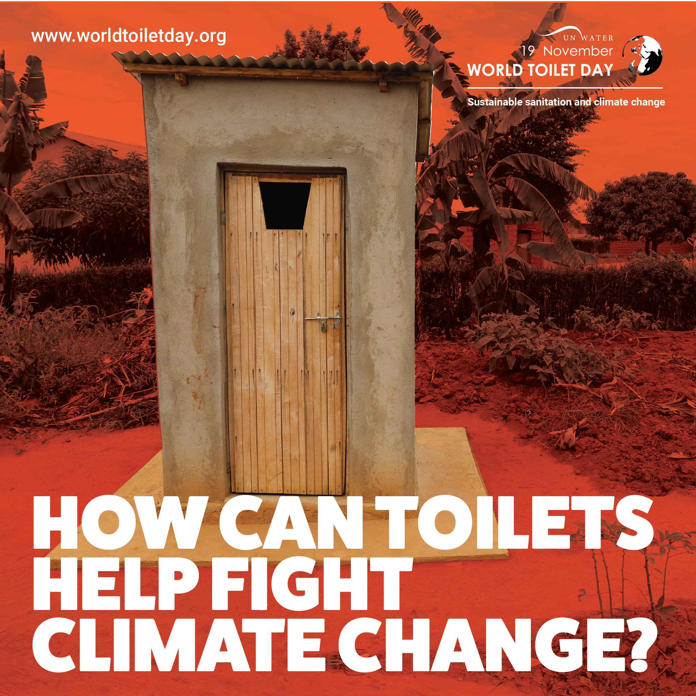 Campaign poster titled How Can Toilets Help Fight Climate Change