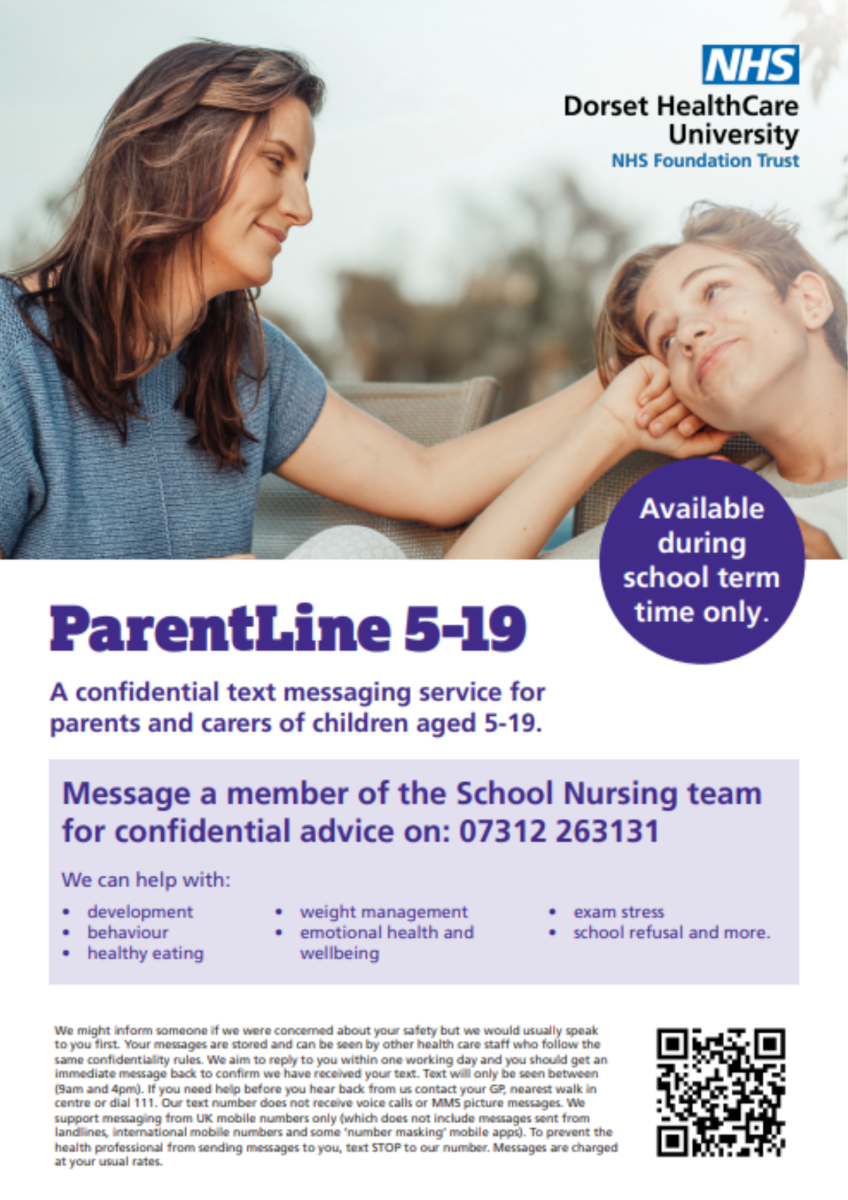 Poster advertising ParentLine services