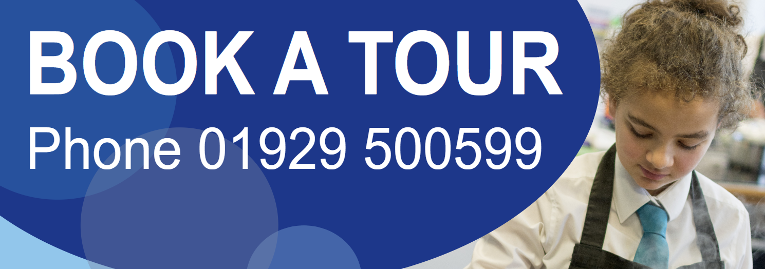 Book a tour by calling 01929 500599